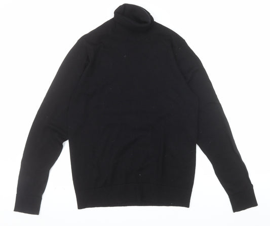 Linea Women's Black Merino Wool Roll Neck Jumper M