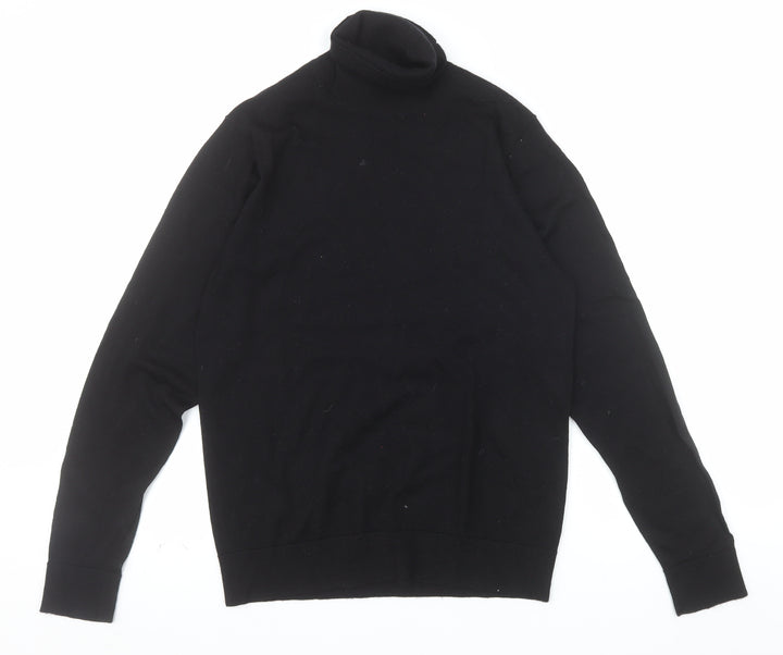 Linea Women's Black Merino Wool Roll Neck Jumper M