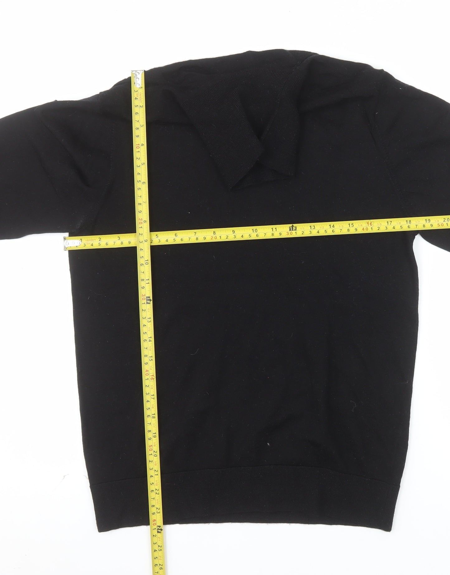 Linea Women's Black Merino Wool Roll Neck Jumper M