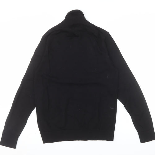 Linea Women's Black Merino Wool Roll Neck Jumper M