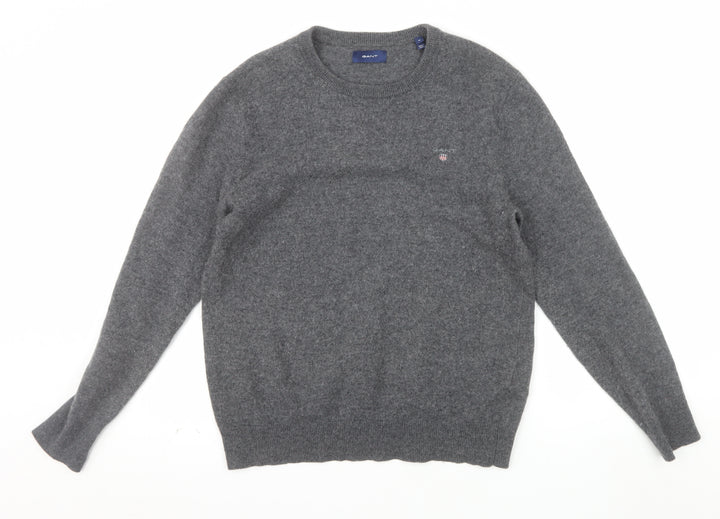 GANT Men’s Grey Wool Blend Crew Neck Pullover Jumper M