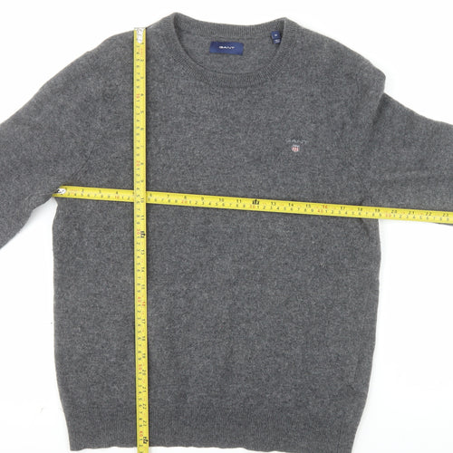 GANT Men’s Grey Wool Blend Crew Neck Pullover Jumper M