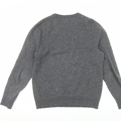GANT Men’s Grey Wool Blend Crew Neck Pullover Jumper M