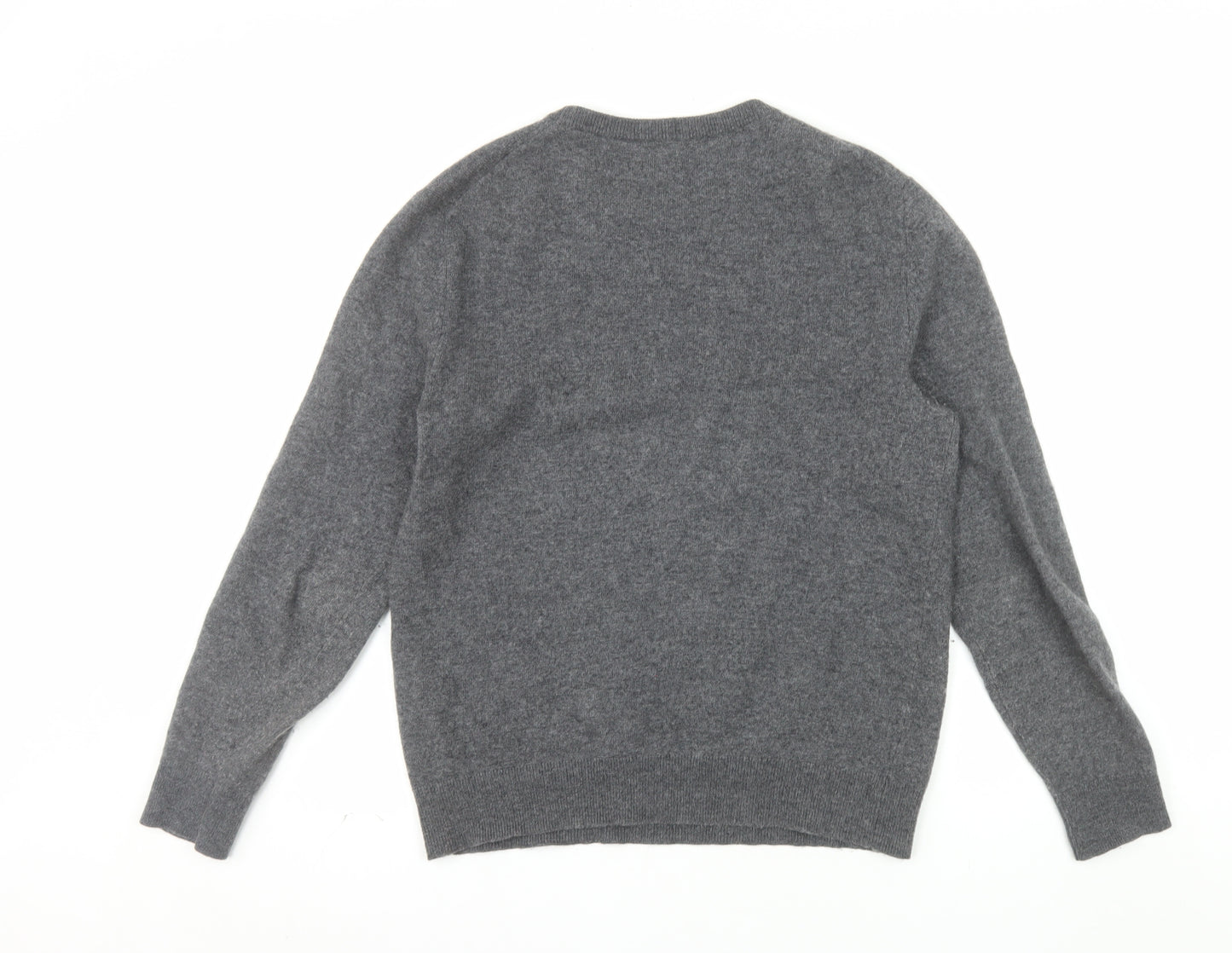 GANT Men’s Grey Wool Blend Crew Neck Pullover Jumper M