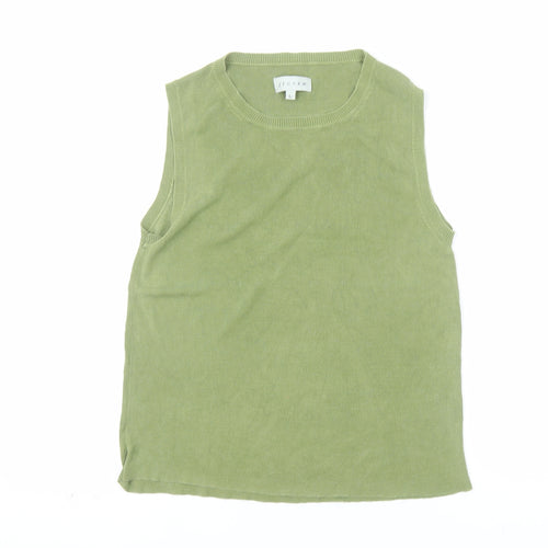 Jigsaw Women's Green 100% Silk Sleeveless Knit Vest L