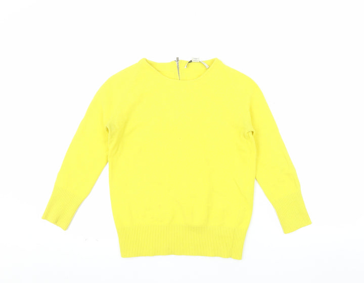Diane von Furstenberg Women’s Yellow Wool Blend Zip Back Jumper Size S
