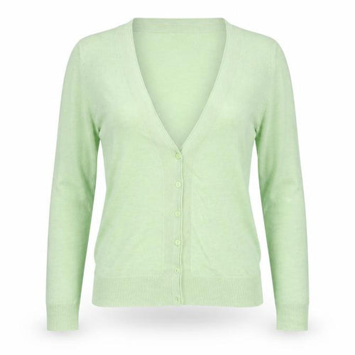 Fat Face Women's Green Size 10 Cotton Long Sleeve Cardigan