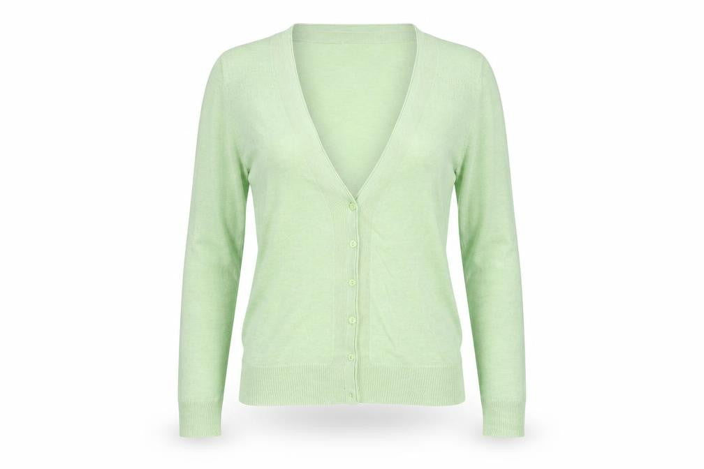 Fat Face Women's Green Size 10 Cotton Long Sleeve Cardigan