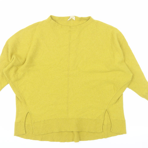 Phase Eight Womens Yellow Wool Cashmere Blend Relaxed Jumper UK S