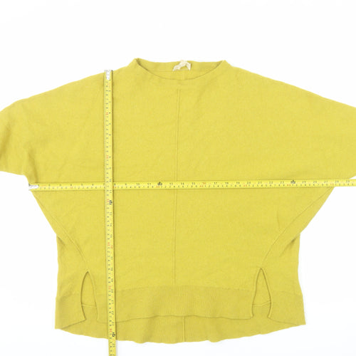 Phase Eight Womens Yellow Wool Cashmere Blend Relaxed Jumper UK S