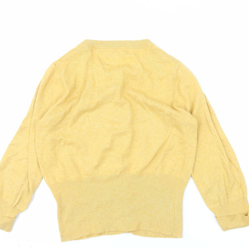 Monsoon Women's Yellow Cotton Angora Cashmere Cardigan M