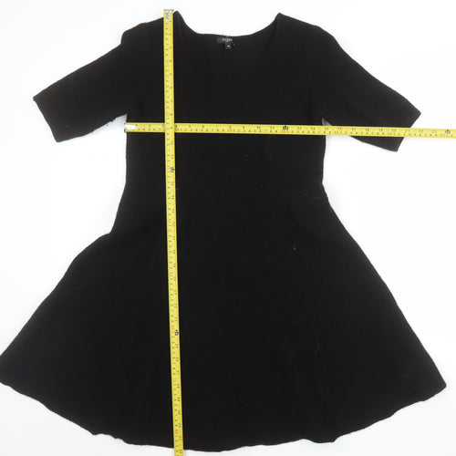 Hobbs Women’s Black Wool A-Line Knee Length Dress Size 14