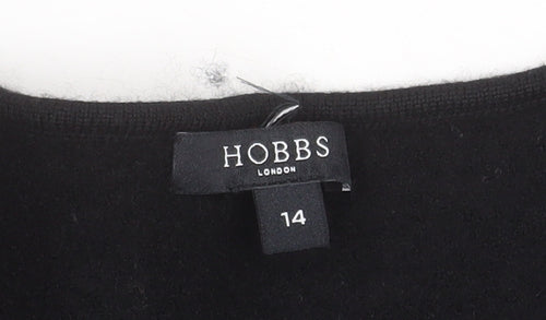 Hobbs Women’s Black Wool A-Line Knee Length Dress Size 14
