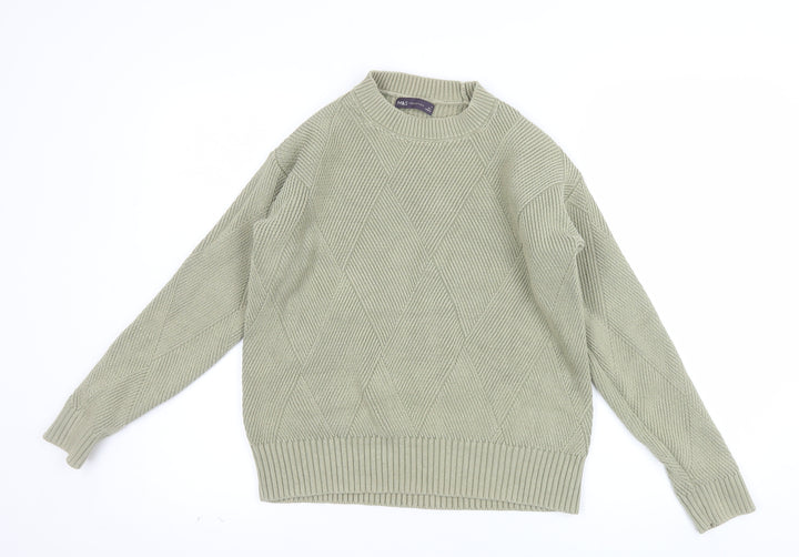 Marks and Spencer Women’s Beige Cotton Knit Pullover Jumper Size S