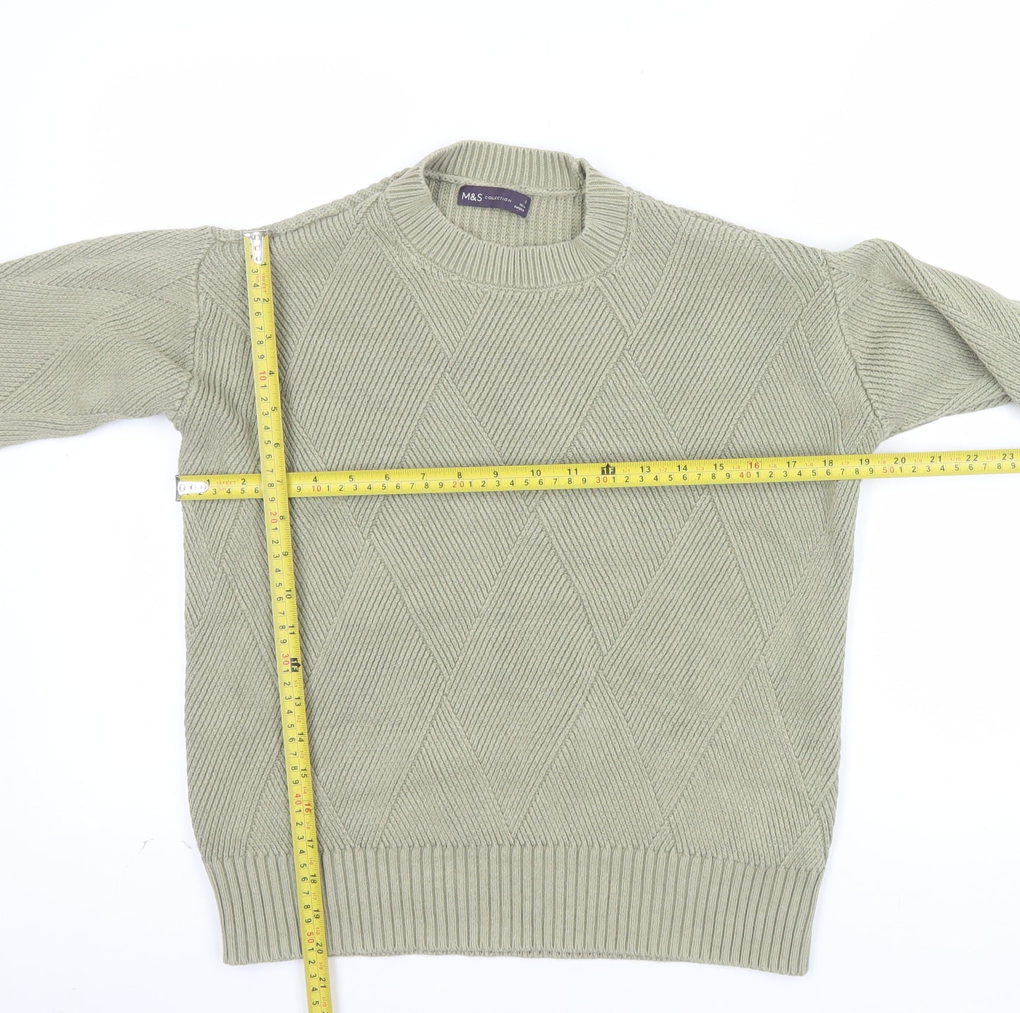 Marks and Spencer Women’s Beige Cotton Knit Pullover Jumper Size S