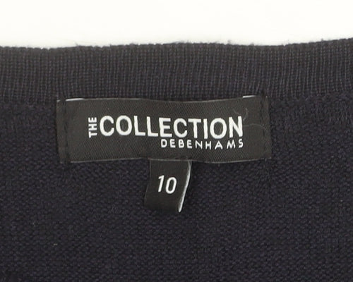 Debenhams Women’s Black Sequin Knit 3/4 Sleeve Cardigan Size 10