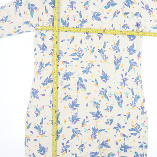 Marks and Spencer Per Una Weekend Women’s Beige Floral Tunic Jumper Size 16