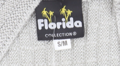 Florida Collection Women's Grey Cable-Knit Open Cardigan S