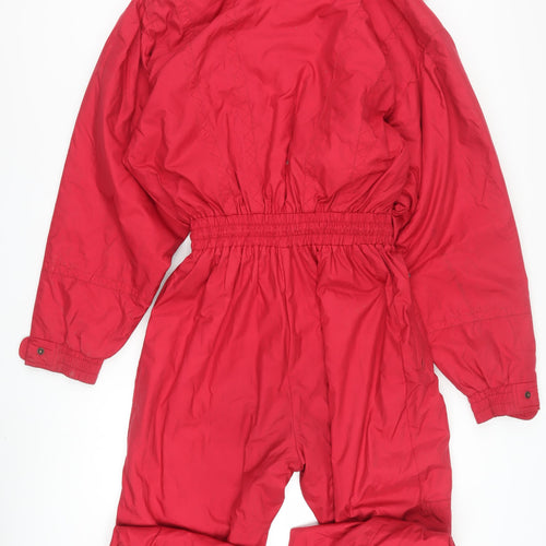 Cabela's Women Red Hooded Jumpsuit Size L Polyester Nylon Outerwear