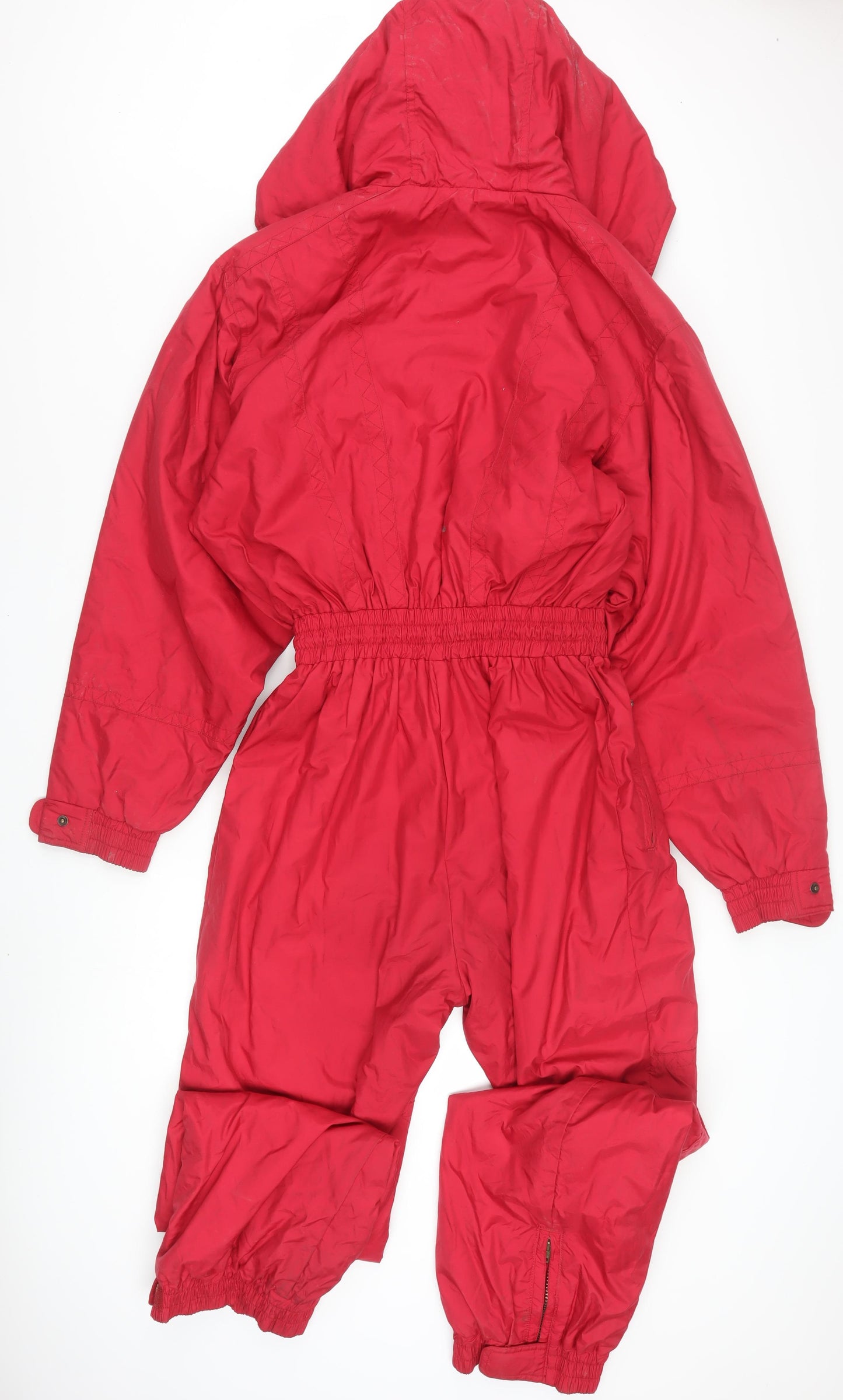 Cabela's Women Red Hooded Jumpsuit Size L Polyester Nylon Outerwear