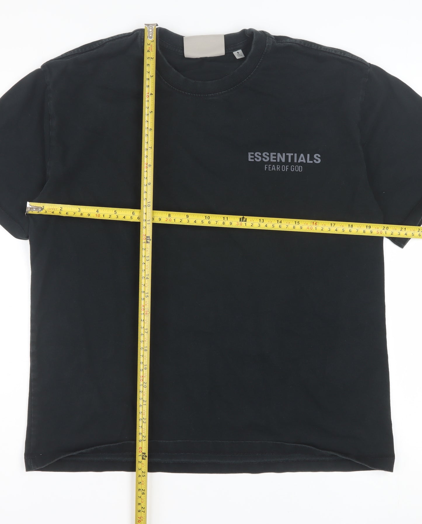 Fear of God Essentials Men's Black Cotton Short Sleeve T-Shirt Size S