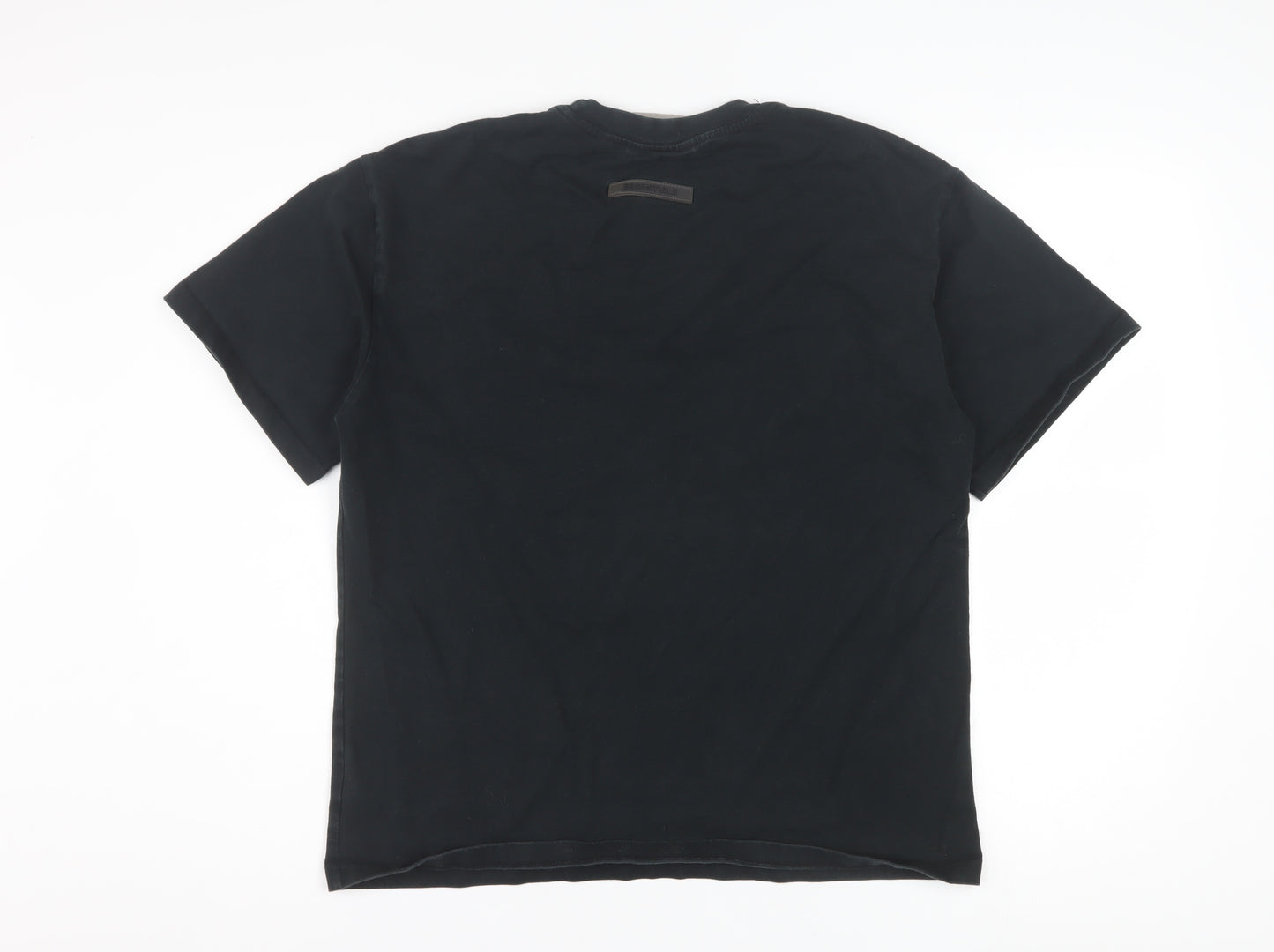 Fear of God Essentials Men's Black Cotton Short Sleeve T-Shirt Size S