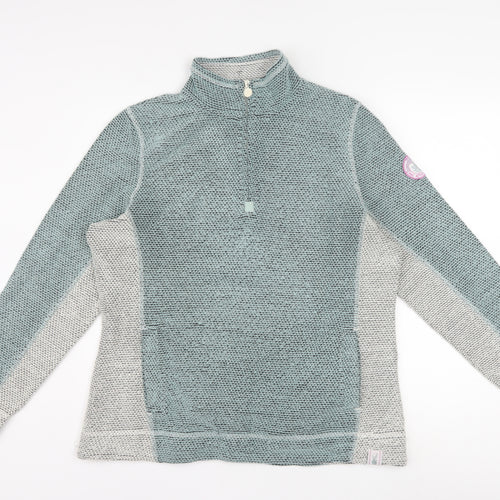Weird Fish Women’s Blue 1/4 Zip Pullover Sweatshirt Size 16