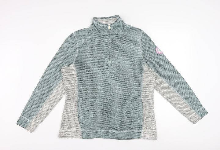 Weird Fish Women’s Blue 1/4 Zip Pullover Sweatshirt Size 16