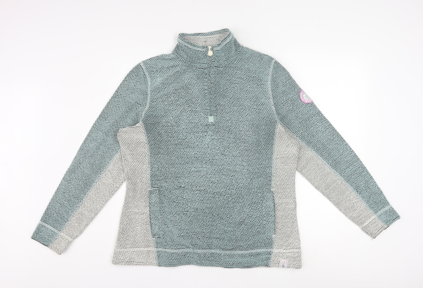 Weird Fish Women’s Blue 1/4 Zip Pullover Sweatshirt Size 16