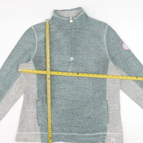 Weird Fish Women’s Blue 1/4 Zip Pullover Sweatshirt Size 16