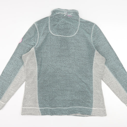 Weird Fish Women’s Blue 1/4 Zip Pullover Sweatshirt Size 16