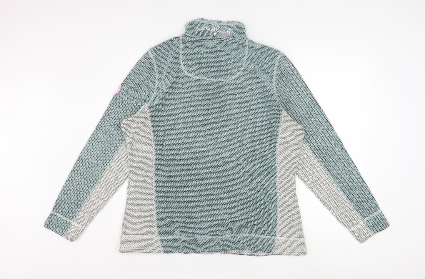 Weird Fish Women’s Blue 1/4 Zip Pullover Sweatshirt Size 16