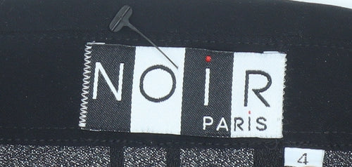 Noir Paris Women’s Black Check Button-Up Long Sleeve Shirt Size 4