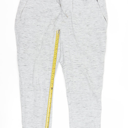 On The Byas Men Grey Jogger Trousers Medium Cotton Blend
