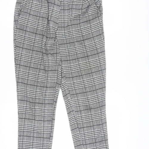 Esmara Women's Grey Check Tapered Trousers Size 12-14