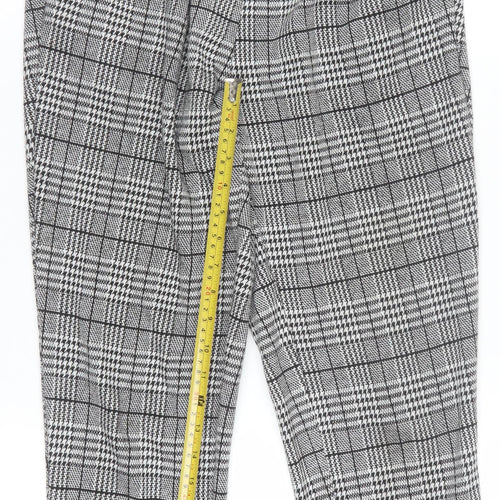 Esmara Women's Grey Check Tapered Trousers Size 12-14