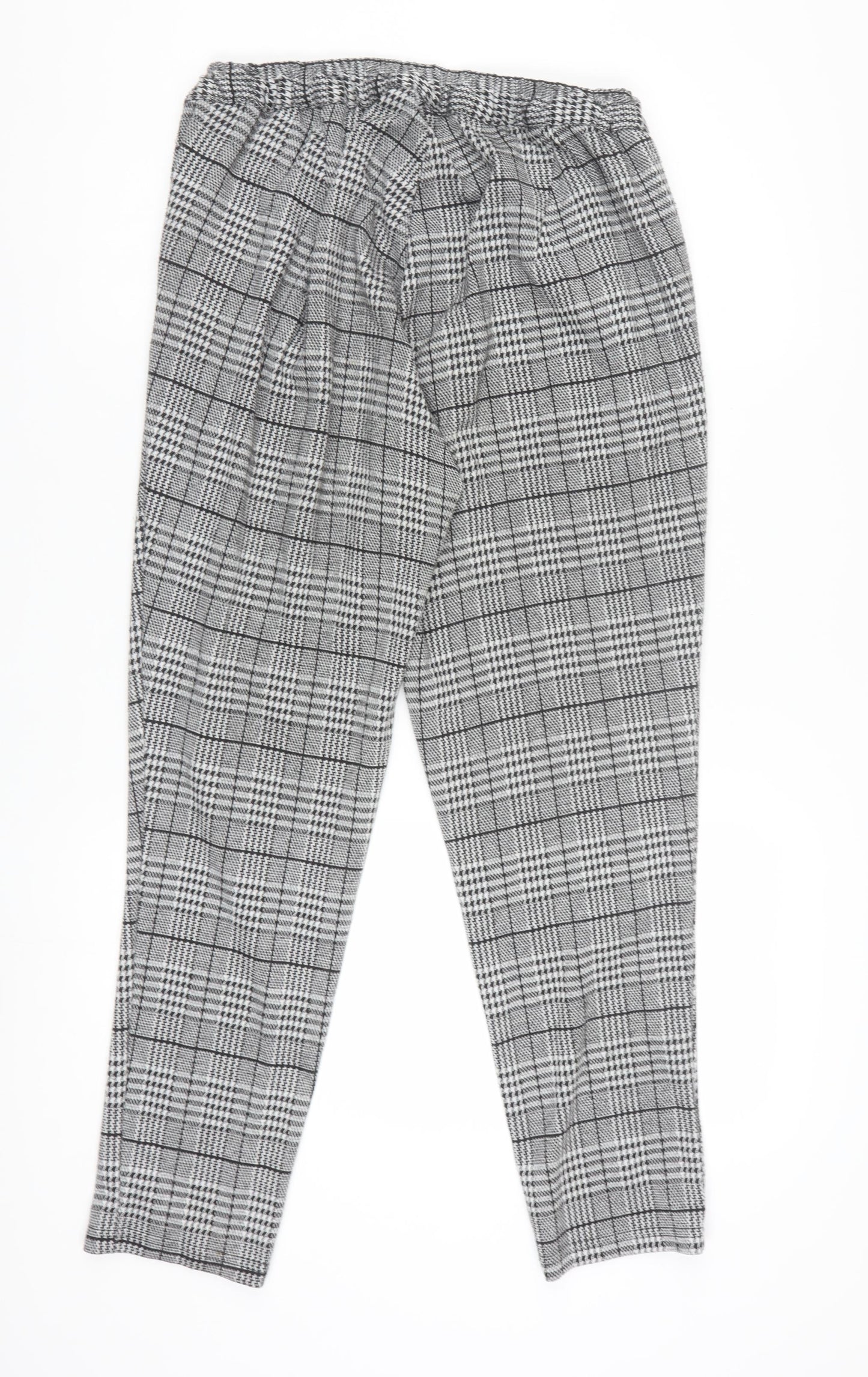 Esmara Women's Grey Check Tapered Trousers Size 12-14
