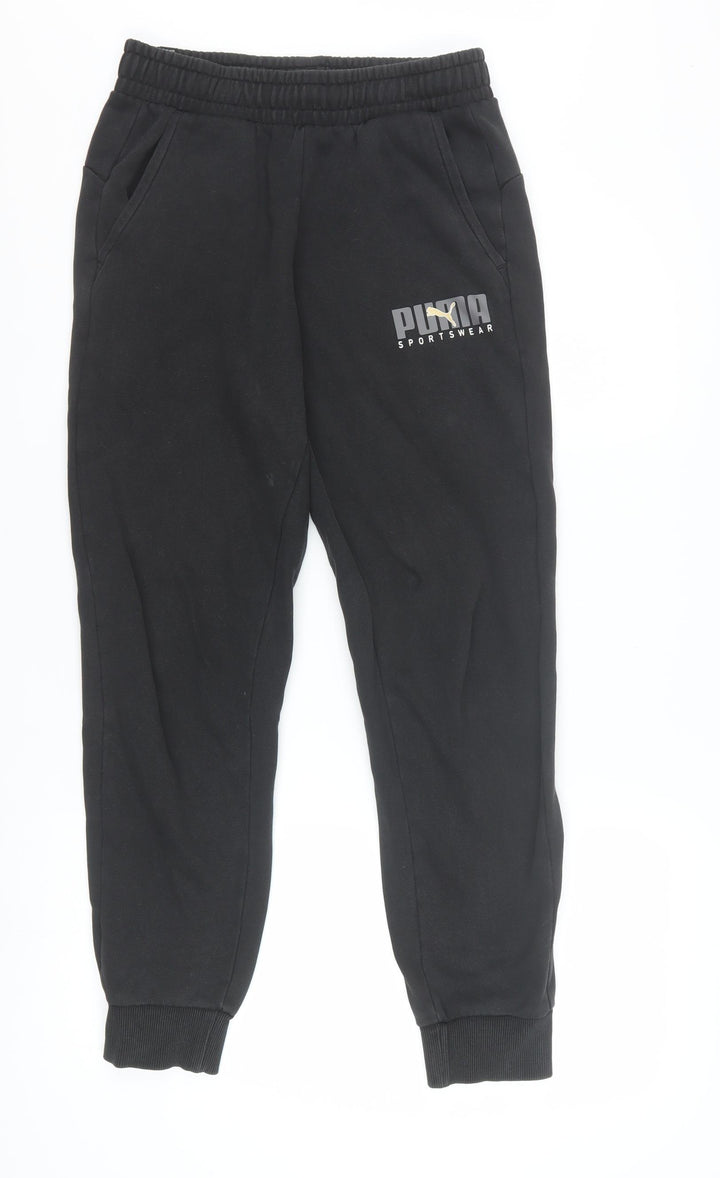 Puma Men's Black Jogger Sweatpants Small Cotton Blend