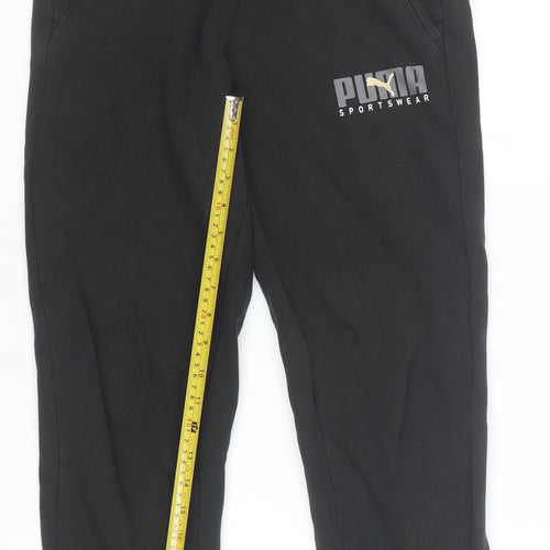 Puma Men's Black Jogger Sweatpants Small Cotton Blend