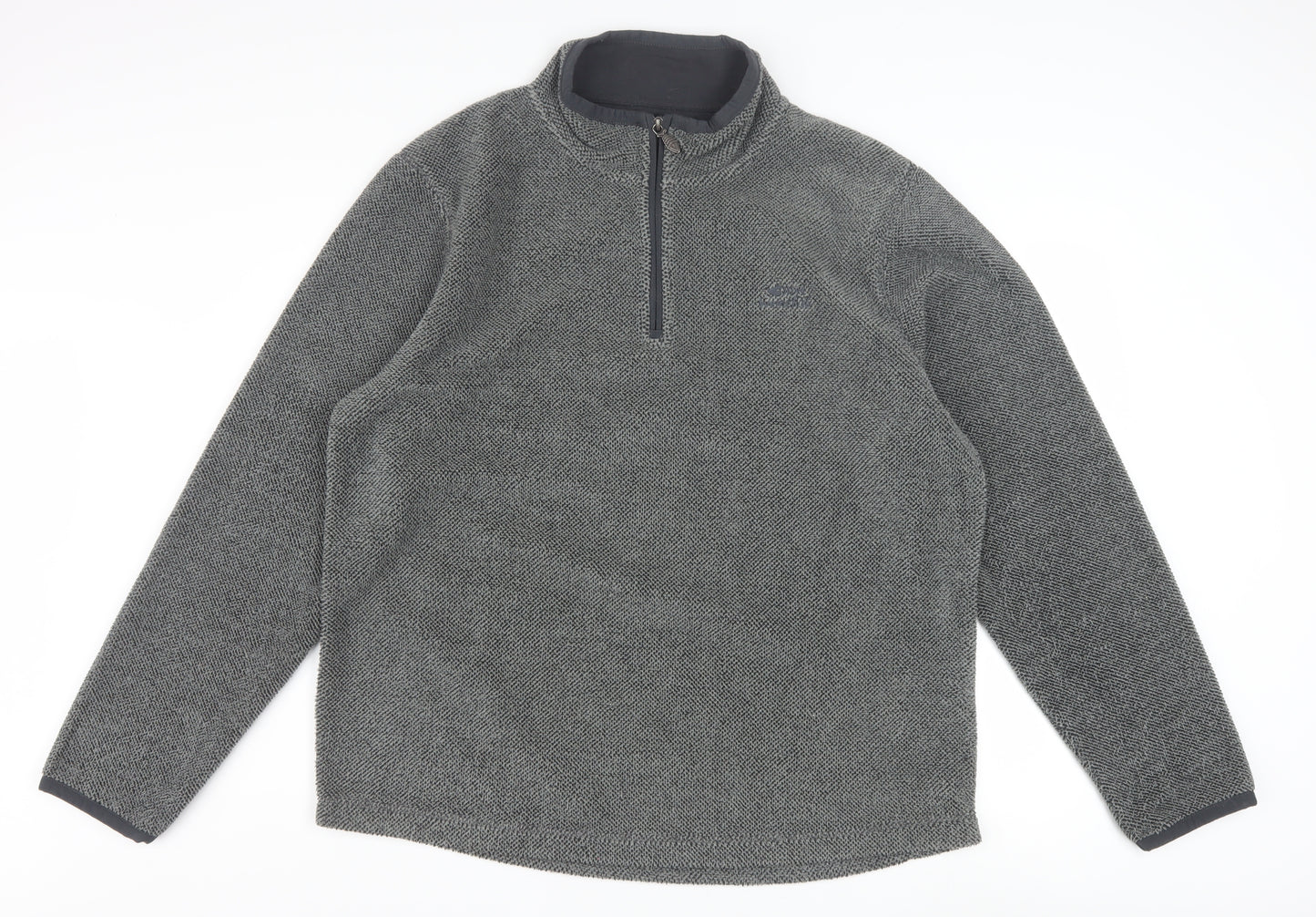 Weird Fish Men's Grey XL 1/4 Zip Fleece Sweatshirt Pullover