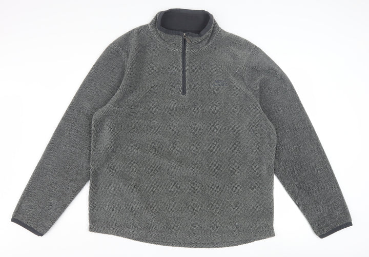 Weird Fish Men's Grey XL 1/4 Zip Fleece Sweatshirt Pullover