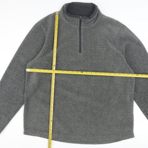 Weird Fish Men's Grey XL 1/4 Zip Fleece Sweatshirt Pullover