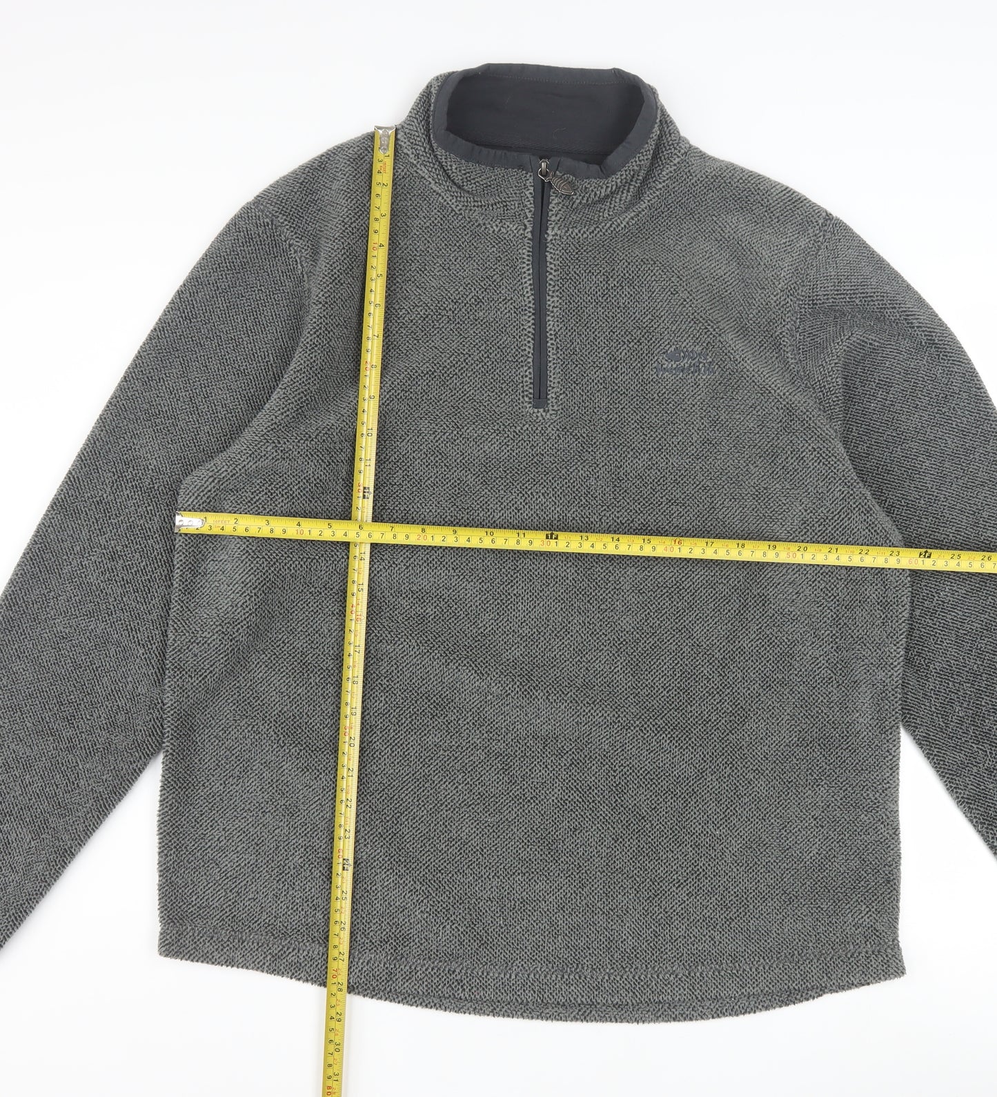 Weird Fish Men's Grey XL 1/4 Zip Fleece Sweatshirt Pullover