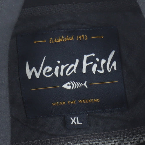 Weird Fish Men's Grey XL 1/4 Zip Fleece Sweatshirt Pullover