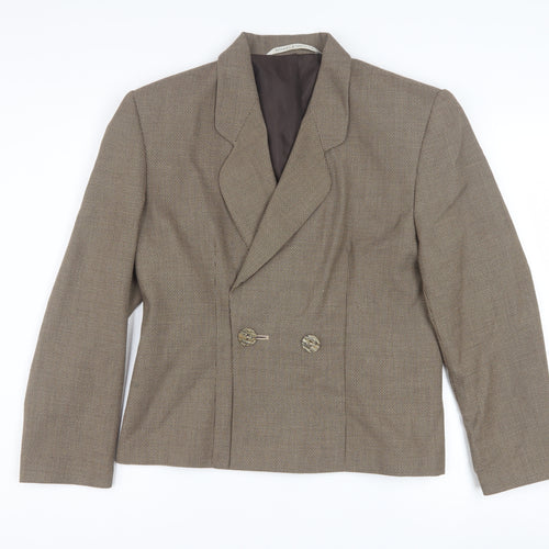Marks and Spencer Women’s Brown Checked Blazer UK 14 Classic Workwear