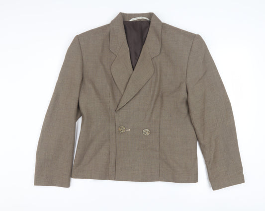 Marks and Spencer Women’s Brown Checked Blazer UK 14 Classic Workwear
