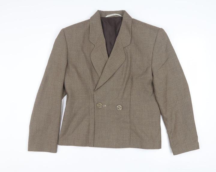Marks and Spencer Women’s Brown Checked Blazer UK 14 Classic Workwear