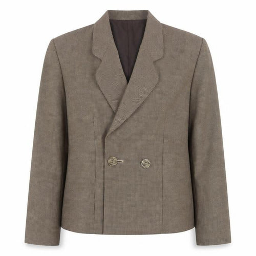 Marks and Spencer Women’s Brown Checked Blazer UK 14 Classic Workwear