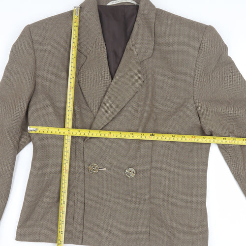 Marks and Spencer Women’s Brown Checked Blazer UK 14 Classic Workwear