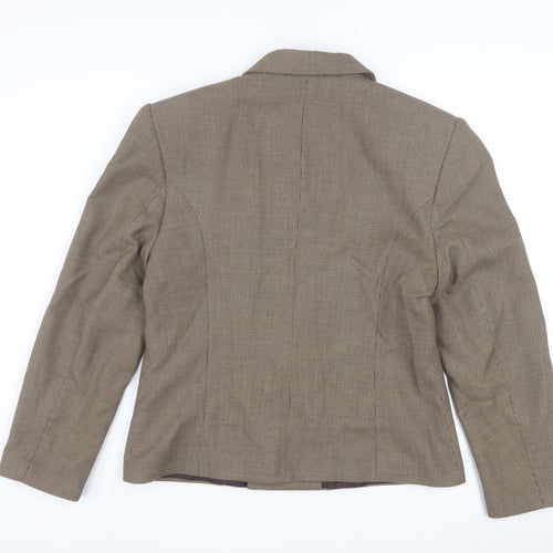 Marks and Spencer Women’s Brown Checked Blazer UK 14 Classic Workwear